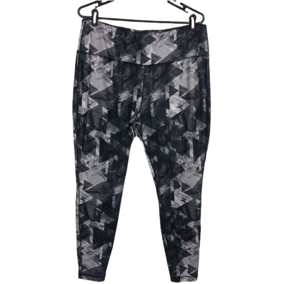 Avia Black Gray Leggings Women's Size XL - Picture 1 of 5